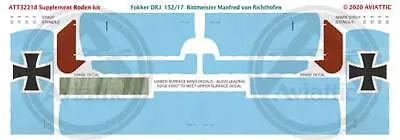 Aviattic ATT32218 1/32 Fokker Dr.I 152/17 Rittmeister Manfred Von Richthofen • $39.05