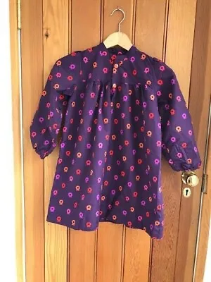 Katvig Purple Orange Pink Retro Recycled Polyester Tunic Dress 122 Apple 7 Years • £14.99