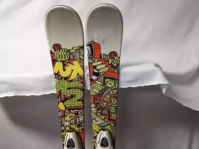 $149.23 • Buy K2 Bad Seed Twin Tip Skis W/Salomon Bindings Size 119 Cm Color White Condition U