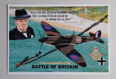 Winston Churchill Postcard Battle Of Britain Unused Mayfair Cards BB050 • £4.95