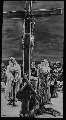 WOMAN BEHOLD THY SON C1890 Magic Lantern Slide TISSOT RELIGION CHRISTIANITY • £15