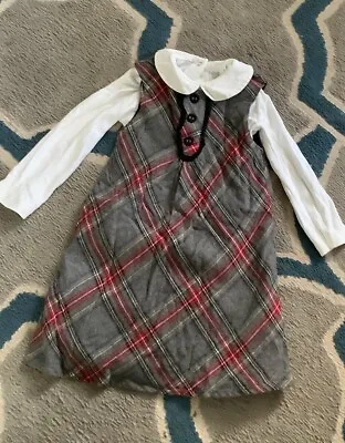 Billie Faiers Girls Tartan Outfit Dress And  Bodysuit 18-24 Months • £3.95