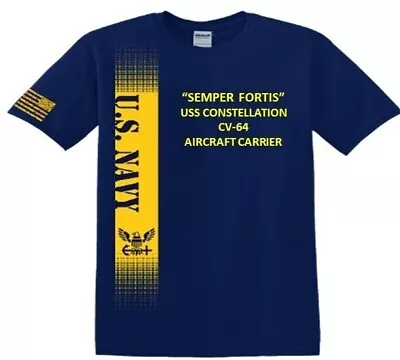 Uss Constellation  Cv-64*carrier*vinyl & Silk Screen* Navy Licensed Shirt • $33.95