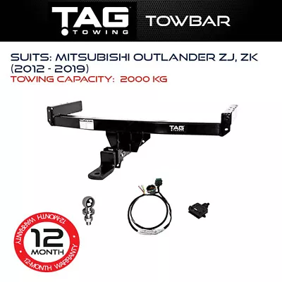 Towbar Fits Mitsubishi Outlander 2012 - 2019 Towing Capacity 2000Kg 4x4 Exterior • $1166