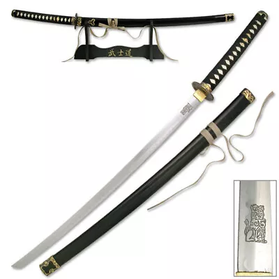 Kill Bill Bride's Sword Replica Movie Katana Lion Engraved Blade W Display Stand • $69.95