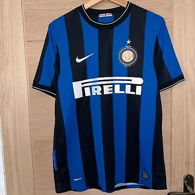 Nike Inter Milan Internazionale Football Jersey Home Shirt 2009-10 Kit Medium M • £135