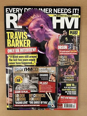 £7.95 • Buy RHYTHM MAGAZINE November 2006 + CD 40, TRAVIS BARKER,ORSON Drums