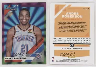 2019-20 Panini Donruss Holo Purple And Green Laser /10 Andre Roberson #143 • $23.54