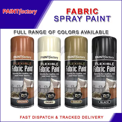 Fabric Spray Paint Black White Grey Brown Dye Aerosol Leather Vinyl  200ml- F5 • £4.89