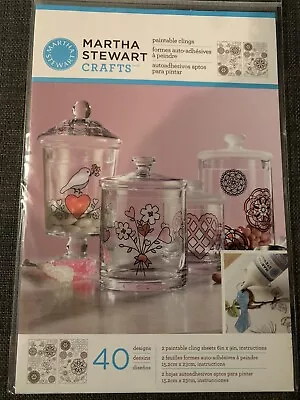 Martha Stewart Crafts Paintable Clings #33262 Hearts And Flowers • $4