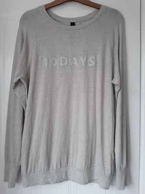 £4 • Buy Grey Linen Fine Knit Long Sleeve Jumper By '10 Days' Amsterdam 