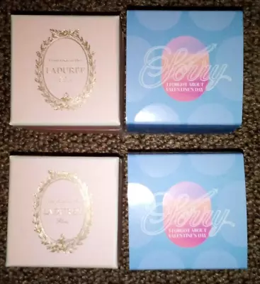 Lot Of Two Laduree Paris Logo Empty Pink Macarons Boxes - 2 3/4  X 2 3/4 X 3/4  • $8.25