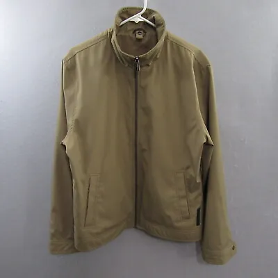 Michael Kors Mens Bomber Windbreaker Jacket Size Medium Tan Khaki Full Zip • $25.31