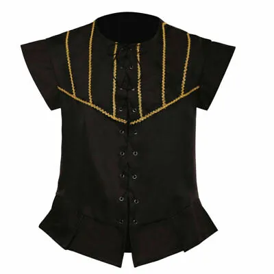 Medieval Men's Vest Renaissance Men Waistcoat Tudor Period Mens Tops Waistcoat • $22.99