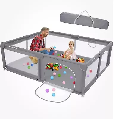 Baby Playpen 127x127x66cm Large Playpen For Babies And Toddlers PLAYARD • £37