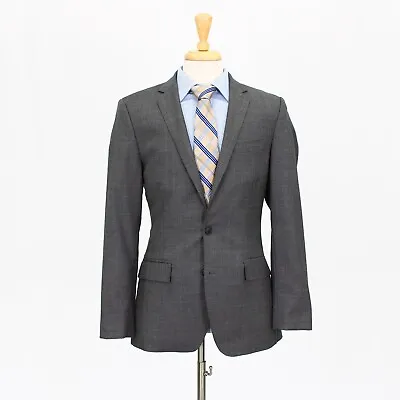 J. Crew 38R Gray Sport Coat Blazer Jacket Solid 2B Wool • $74.99