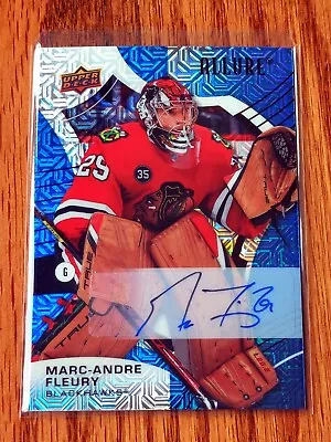 2021-22 Allure Marc-Andre Fleury #30 Blue Line Auto 17/35 • $79