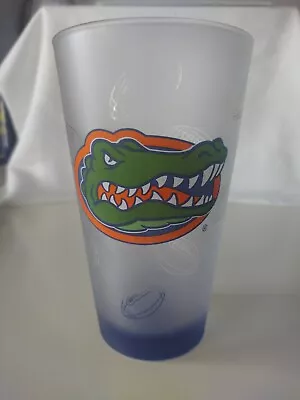 Florida Gators Pint Glass 16 Oz. Football Frosted • $8.50