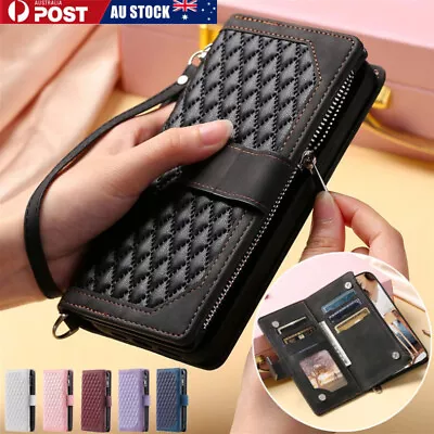 $6.99 • Buy Flip Leather Zipper Wallet Case Cover For IPhone 14 13 12 11 Pro Max XS/R 8/7/SE