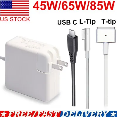 Charger For Macbook Air Pro 11  13  15  17  AC Power Adapter USB C/ L /T Shape • $13.95