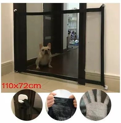 £6.94 • Buy Magic Mesh Pet Dog Cat Stair Gate Safe Net Guard Fence Door Barrier Enclosure Uk