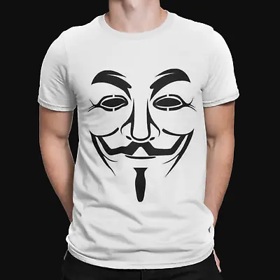 Vendetta Mens T Shirt Anonymous Illuminati - Retro - Cool - Conspiracy - Funny  • £8.39