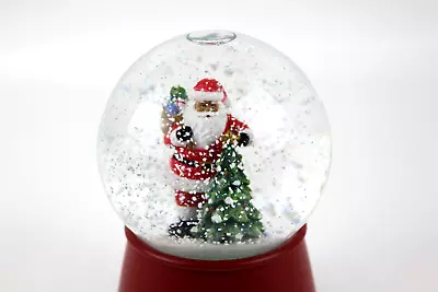 NOS! 5 ½” Glass Musical Christmas Snow Globe African American Santa Target 2021 • $9.99