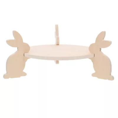  Rabbit Cake Display Stand Wood Cupcake Holder Tray Mori Department • £16.39