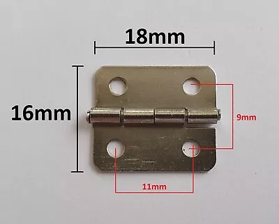 £1.85 • Buy PAIR Of Silver Small Hinges Jewellery Box Door Dolls House Decorative Hinge