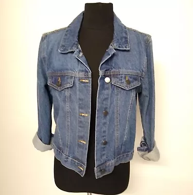 Women's Blue Denim Jacket Size 10 Cotton NEW • $16