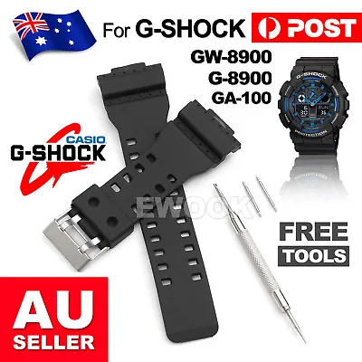 16mm WATCH BAND STRAP FITS CASIO G SHOCK GA-100 G-8900 GW-8900 PINS TOOL G-SHOCK • $6.85