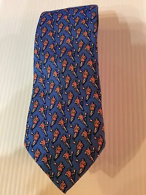 Vineyard Vines NECK TIE Lacrosse LAX Royal Blue & Pink SILK 48” New BOYS $49.50 • $26.99