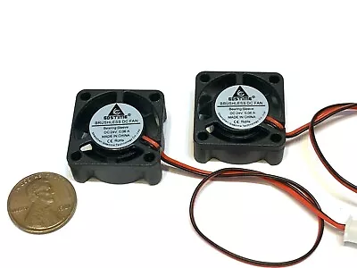 2 Pieces 24v Fan Gdstime Blower 25x25x10mm Mini Micro Gpu Dc 2 Wire Usa B18 • $9.10