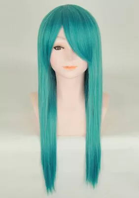 [Fujitatsu] Wig Cosplay Full Wig Long Wig Straight Blue Green Blue Hair Green Ha • $51.14