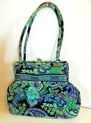 Vera Bradley Blue Rapsody Alice Purse Kiss Lock Blue/green Pattern • $39.95