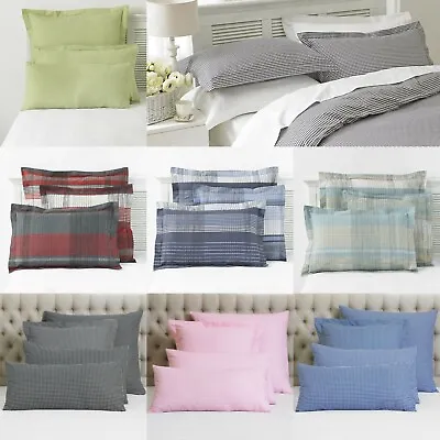 £4.20 • Buy 100% Cotton 2x Hotel Quality Printed Pillowcases Covers Standard Pair Packs 