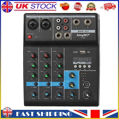 £29.59 • Buy Wireless 4-channel Audio Mixer Bluetooth-compatible USB Sound Mixing (US) #gib
