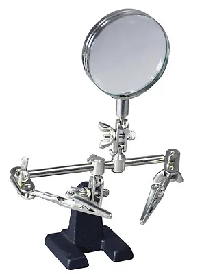 Soldering Iron Stand Helping Hands Magnifying Glass Magnifier Crocodile Clip • £6.99