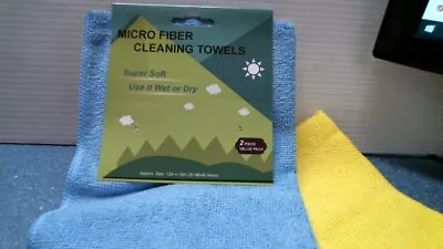 Micro Fiber Cleaning Towels 2 Piece Value Pack Lot Of 2 FREE SHIPPING • $10