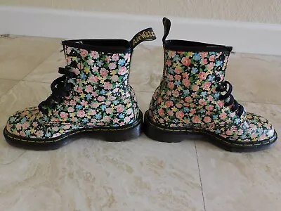 Vintage DOC MARTENS 8-EYELET FLORAL  BOOTS  Women's Size 6   • $58