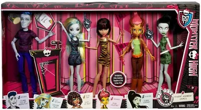 2014 MONSTER HIGH STUDENT DISEMBODY DOLL SET 5 PACK Target Exclusive • $219.99