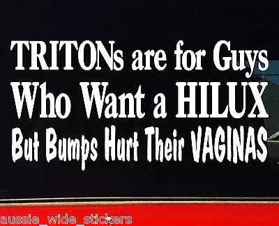 $6.90 • Buy New 200mm Funny 4x4 Dual Cab Ute Car Accessories Stickers For HILUX BUT BUMPS