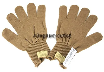 US Military USMC WOOL D3A GLOVE LINERS / INSERTS COYOTE BROWN LW SMALL NEW • $6.90