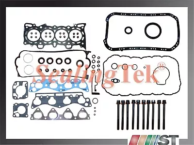 Fit 96-00 Honda 1.6 SOHC Engine Full Gasket Set W/ Bolts D16Y8 D16Y7 D16Y5 Motor • $69.98