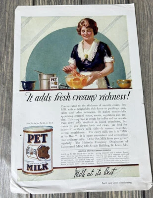 $15 • Buy Vintage Good Housekeeping Kraft Cheese Pet Milk Ad 11.75” X 8”