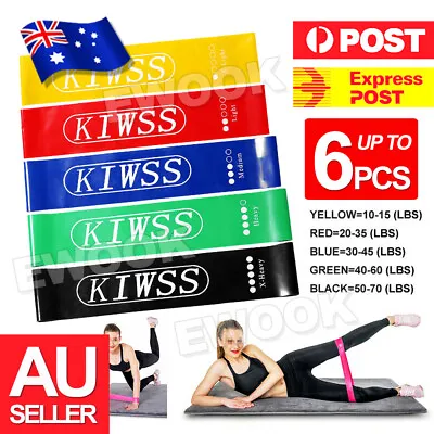 $6.45 • Buy Resistance Bands Set Of 5 For Exercise Men And Women Legs Arms Booty Yoga Physio