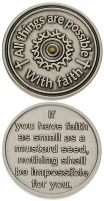 Mustard Seed Faith Christian Coins Challenge Coins Pocket Tokens - Set Of 3 • $12.49