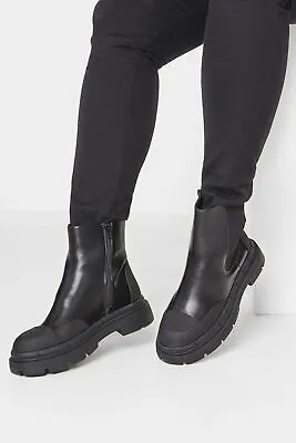 Chunky High Chelsea Boots In Wide E Fit & Extra Wide EEE Fit • £54.99
