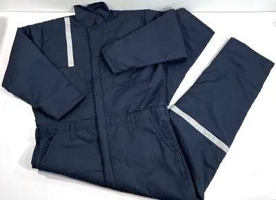 Universal 4xl Reg Overall Insulated Long Sleeve Zipper Closure Coveralls Navy • $32.99