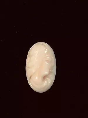 Vintage Carved Coral Cameo Light Pink Angel Skin 2.4g/12ct • $99